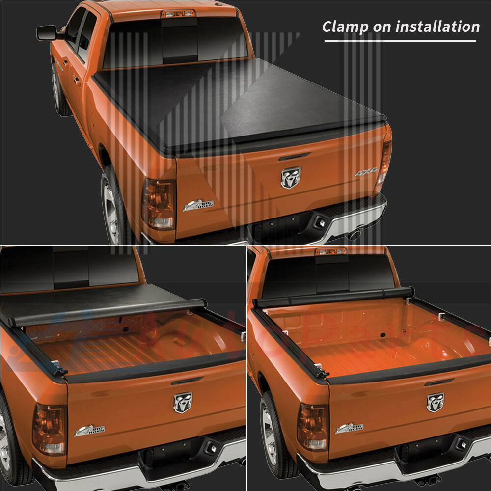 6.5' Bed Soft Roll-Up Tonneau Cover For 2009-2018 Ram 1500 2500/3500 19 Classic