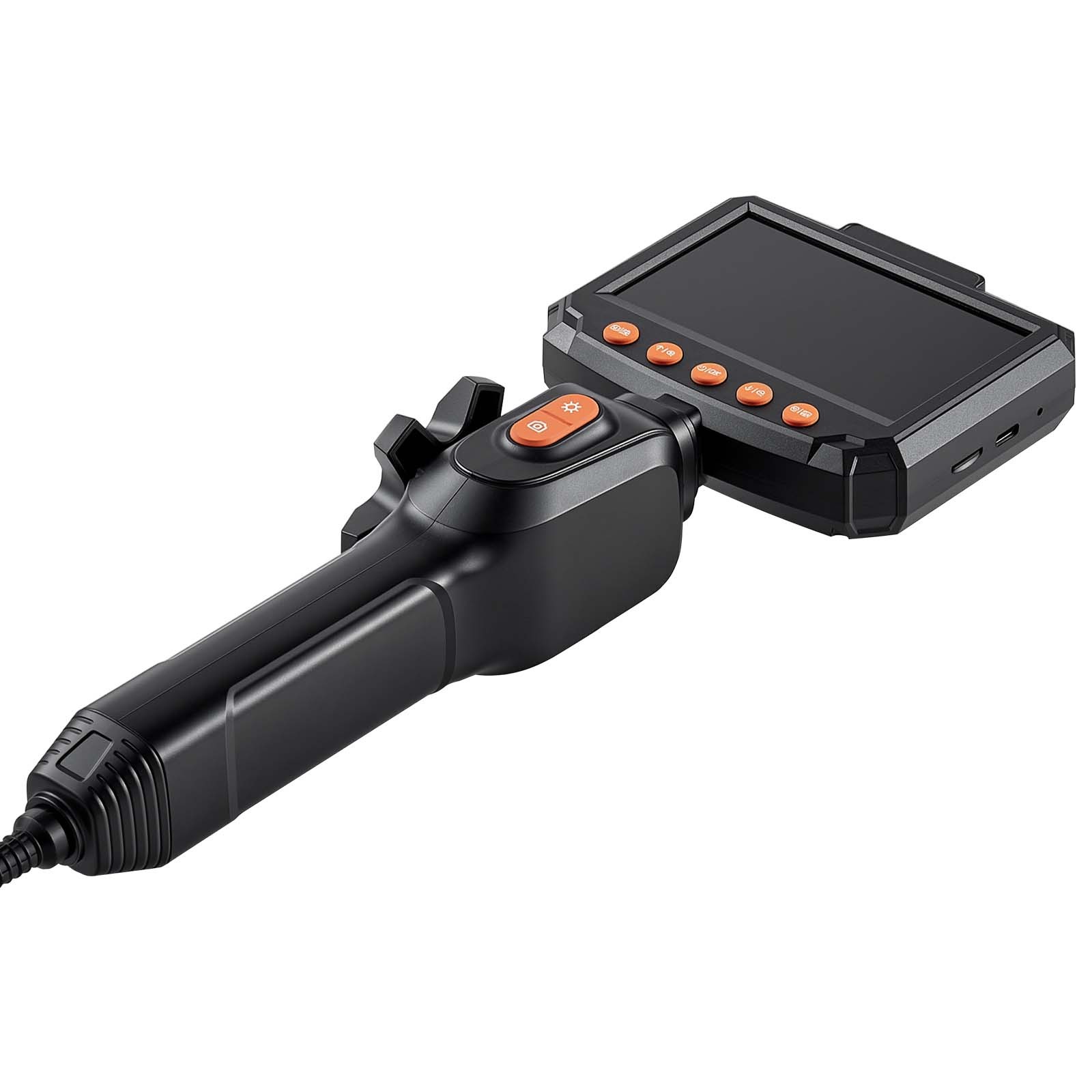 VEVOR 2-Way Articulating Borescope Camera Endoscope with 4.3" IPS Screen 8X Zoom