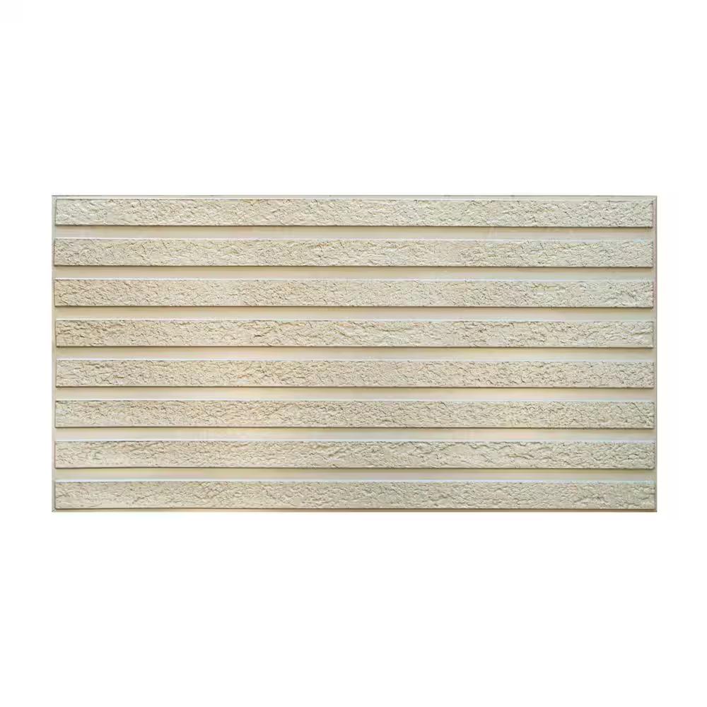 Falkirk Retro 3D VI 3-1/6 Ft. X 1-3/5 Ft. Tan PVC Decorative Wall Paneling, Wate