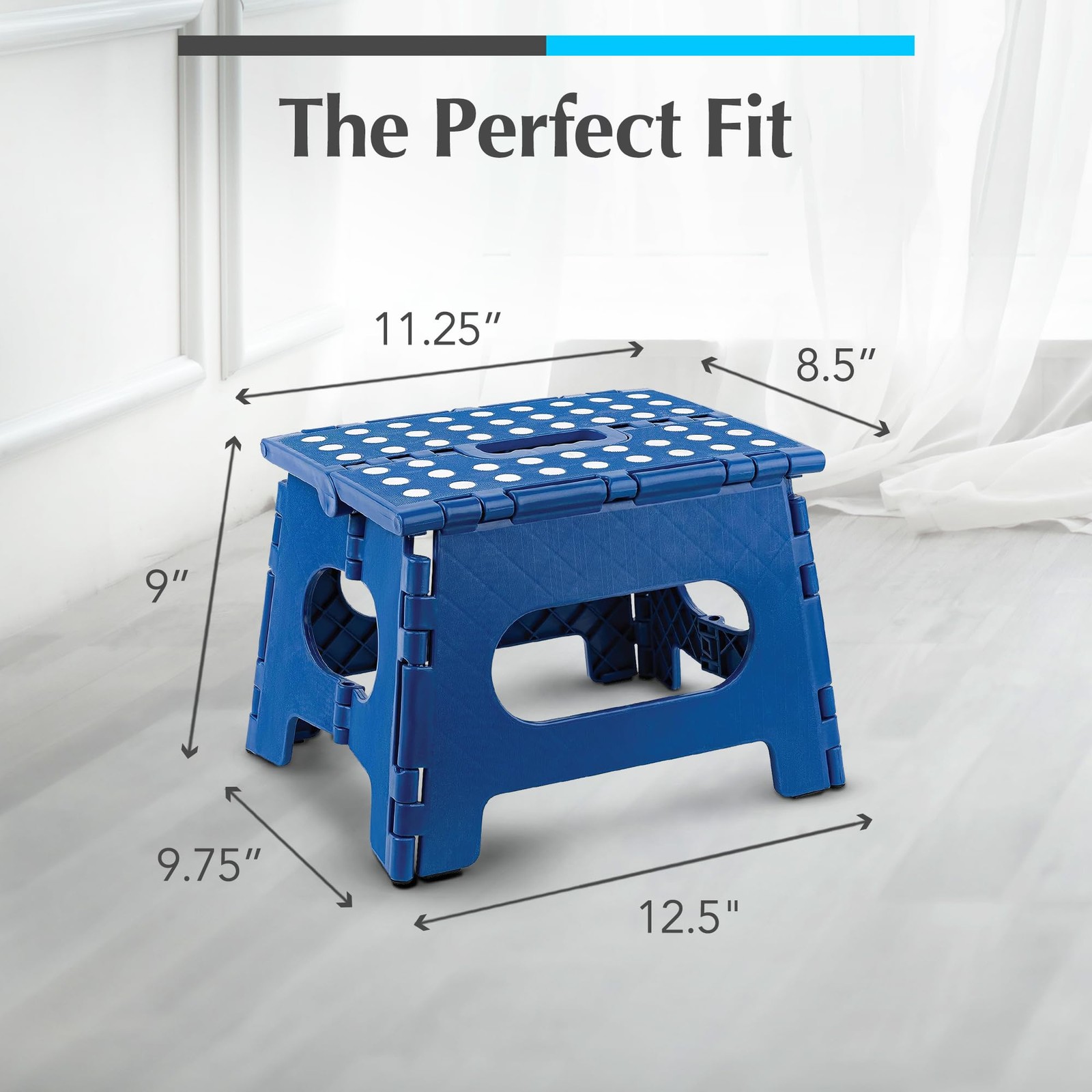 Folding Lightweight Step Stool - Sturdy Enough to Support Adults - Opens Easy...