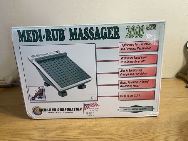 BRAND NEW MEDI-RUB MASSAGER 2000 PLUS + 110V FOOT FEET LEGS MODEL MR-3F NIB