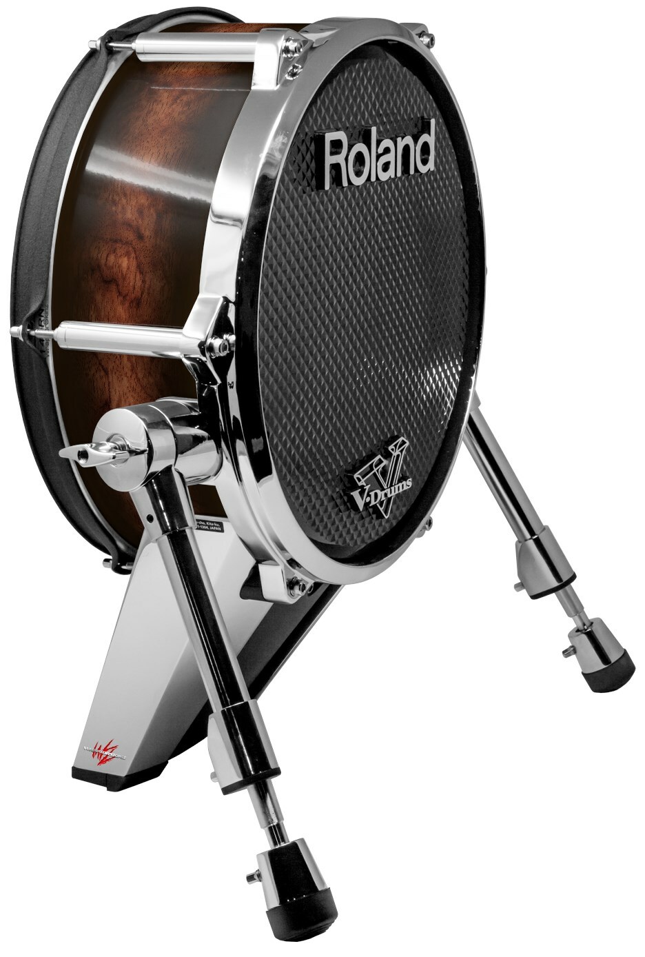Wrap for Roland KD140 Exotic Wood Waterfall Bubinga Burst Dark Mocha