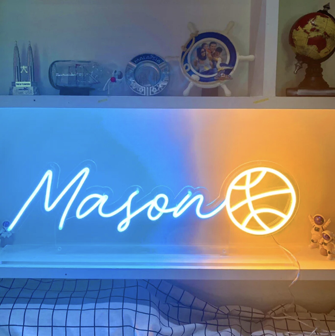 Custom basketball neon sign boys birthday gifts room decos for kids name signs