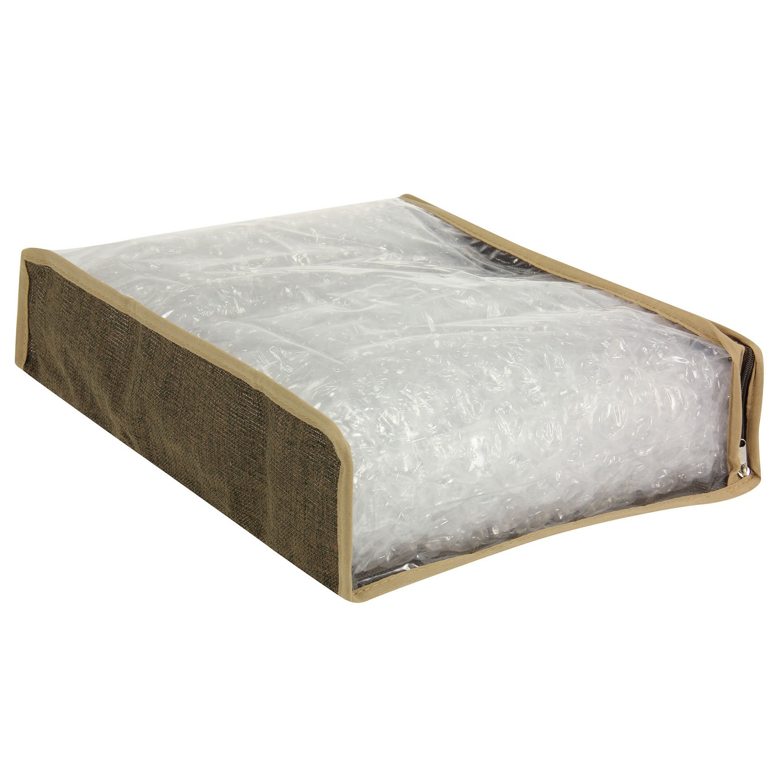 66612 Sweater Storage Bags | Set Of 2 | Coffee Linenbrown/clear