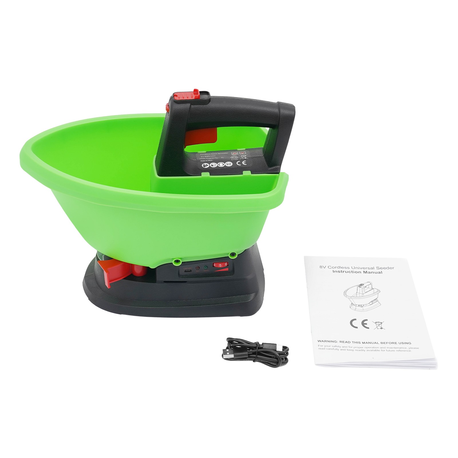 Handheld Power Spreader, Electric Seed Spreader, Electric Fertilizer Spreader
