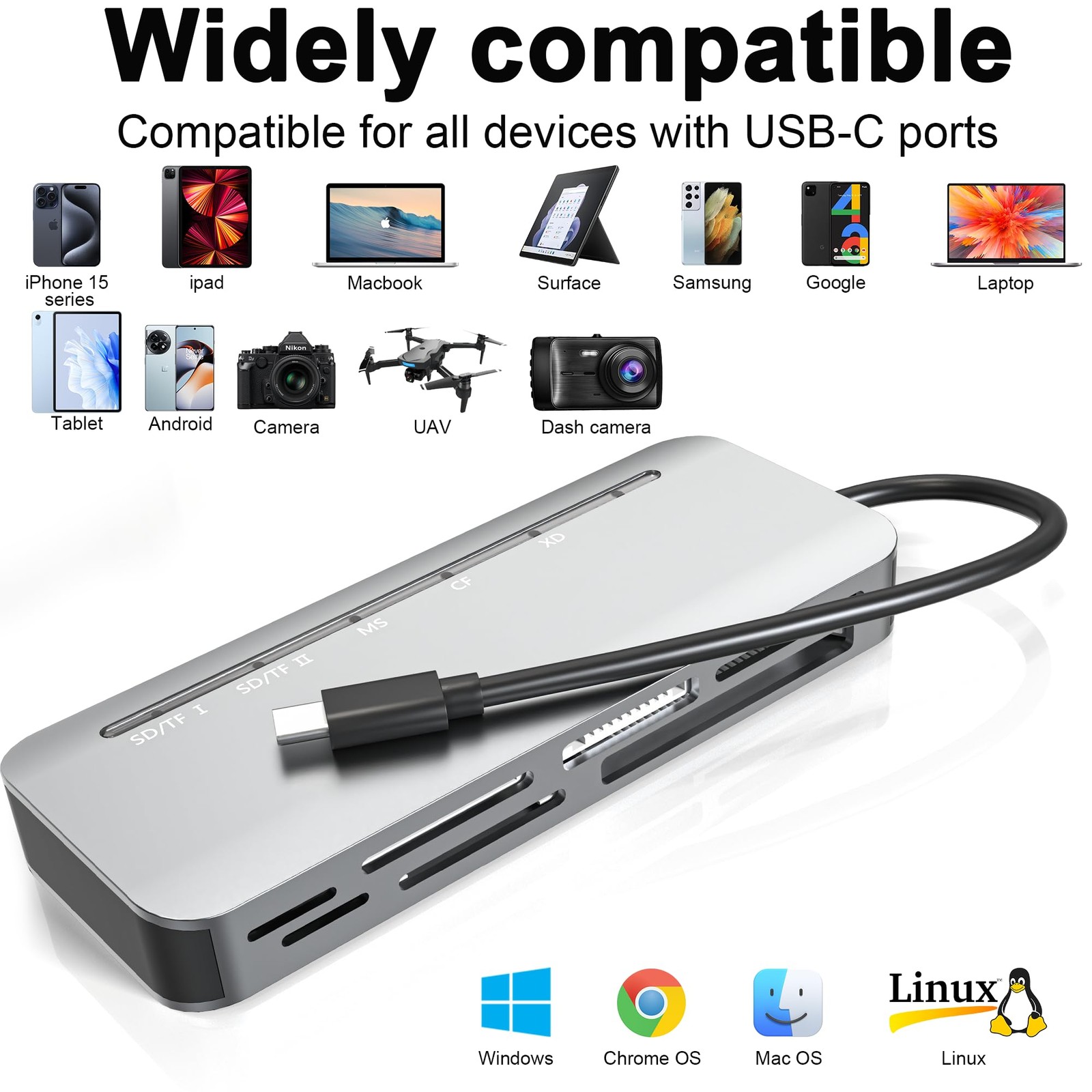 Memory Stick Pro Duo Card Reader, 7 in1 Memory Stick Pro Duo Adapter USB C fo...