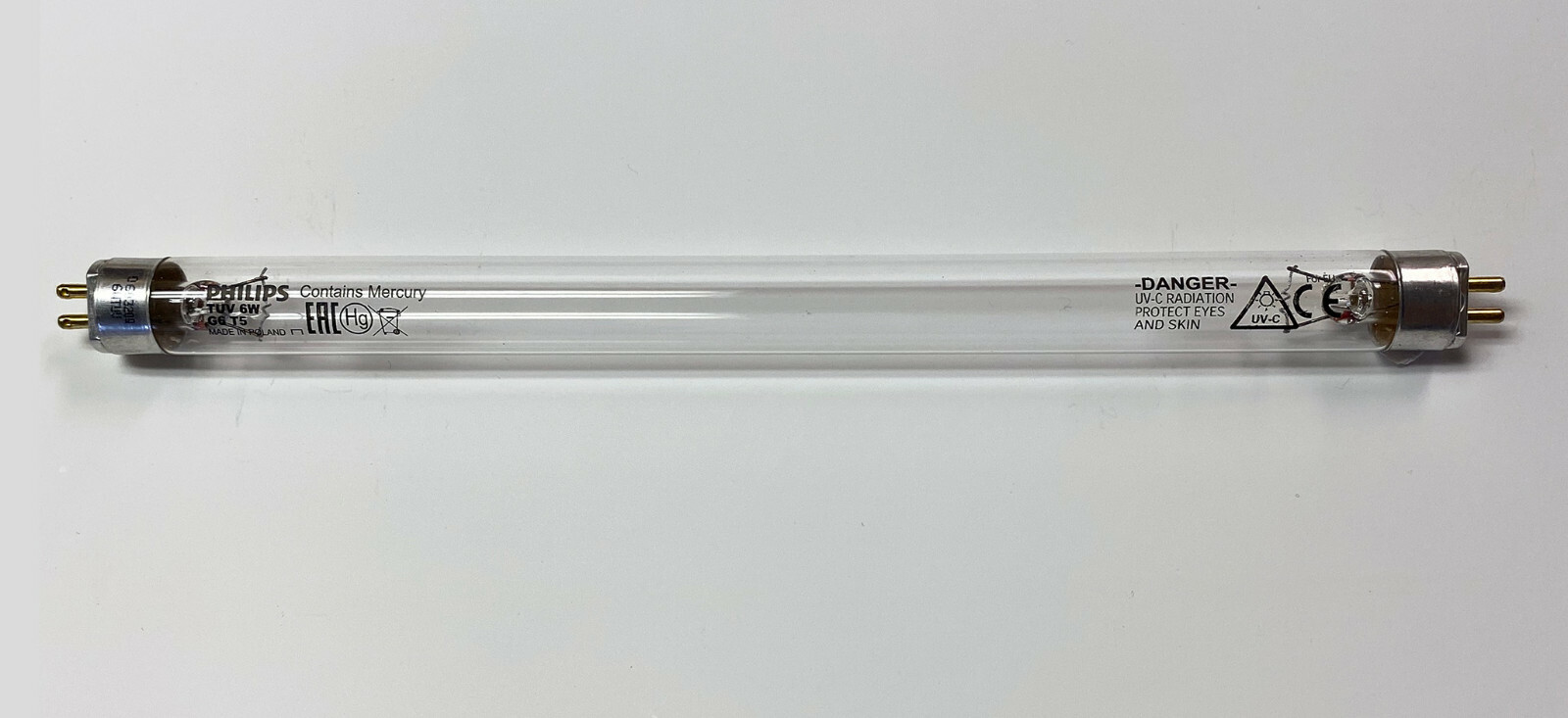 Phillips UV Bulb 6W G6T5 254 nm Germicidal 365 nm TUV BL UVA UVC 8.9” Length