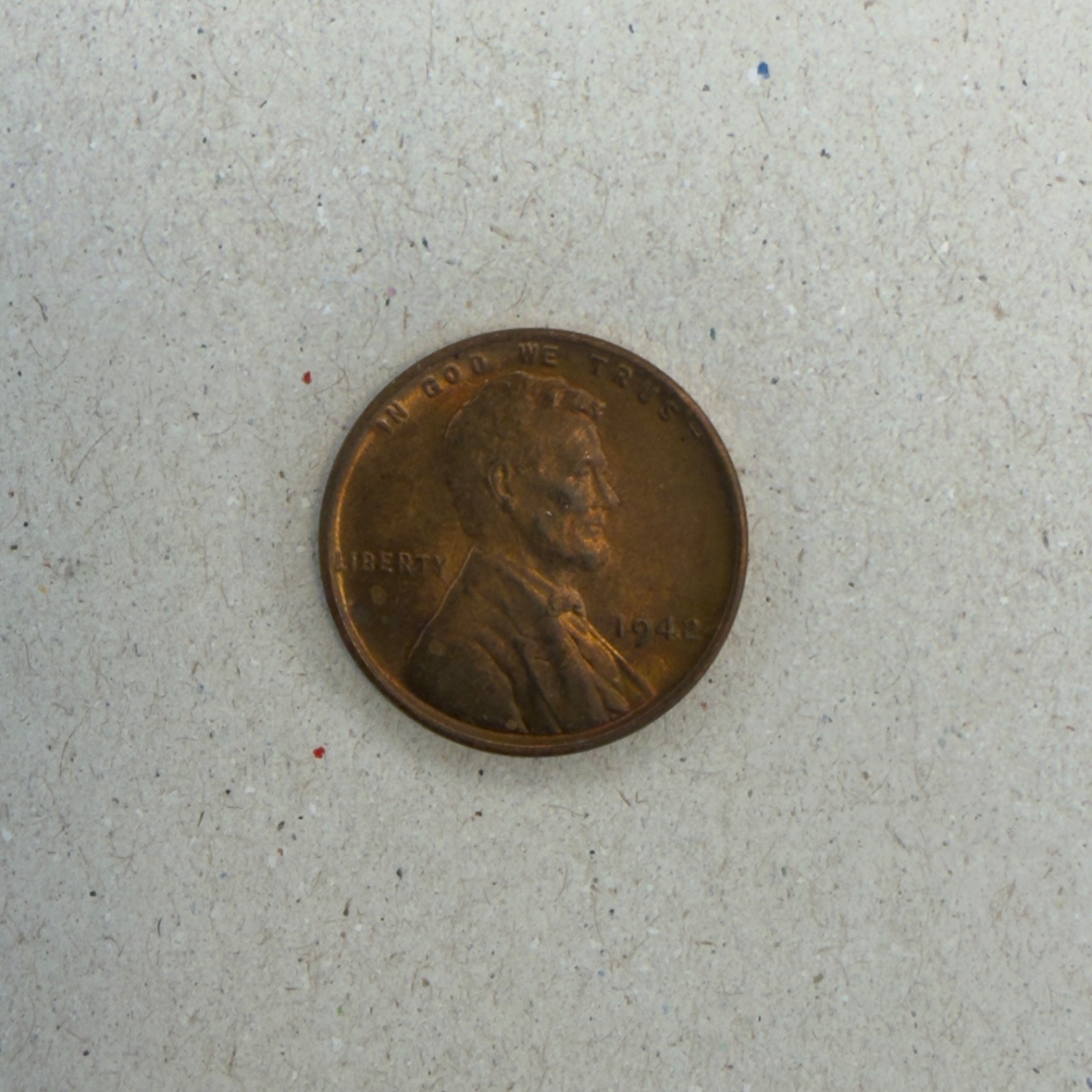 1942 WHEAT 1C RB/BN Lincoln Wheat Cent Higher Grade Solid Color