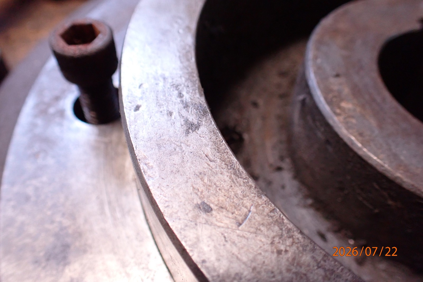 OLDER LARGE SURFACE GRINDING GRINDER WHEEL ARBOR HUB WITH WEIGHTS FOR ...