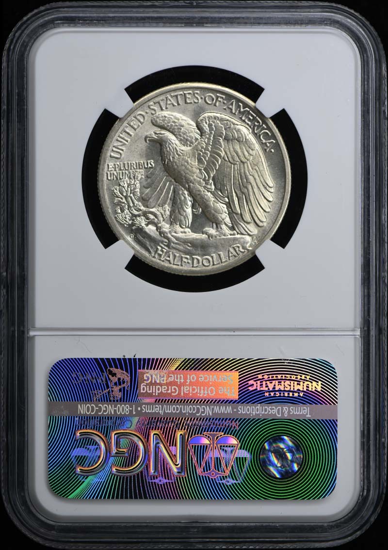 1944-D Walking Liberty Half Dollar 50C NGC MS64
