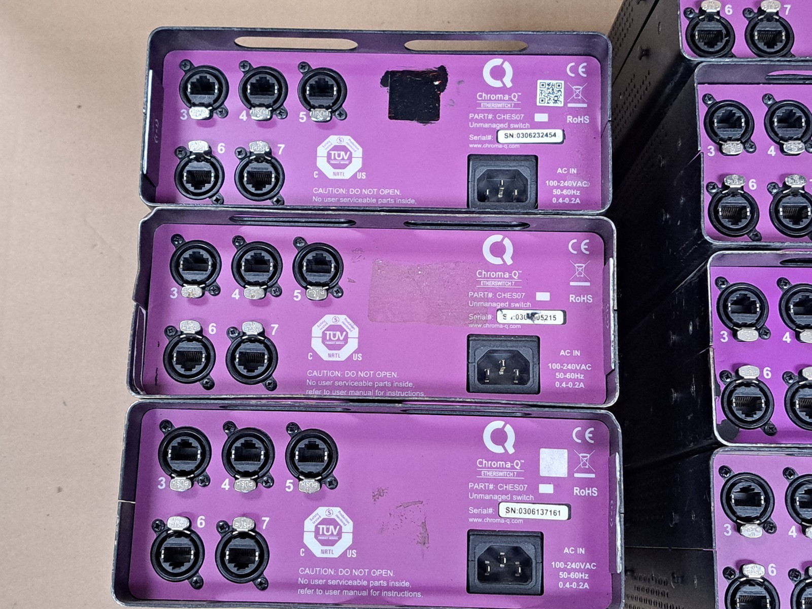 Chroma-Q CHES07 7 Port EtherSwitch 10/100/1000 Ethercon Network Switch Magic Box