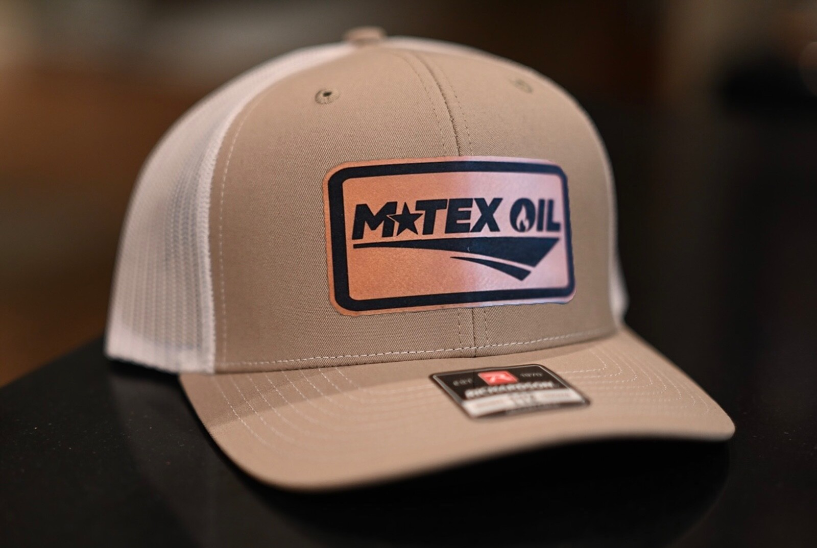 MTex Oil Trucker Hat Leather Patch Richardson 112