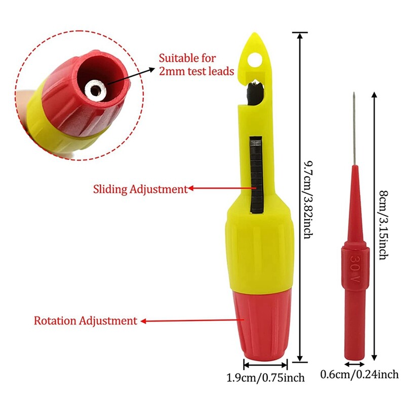 2 Pack Wire Stick Probes with Insulated Inspection of Automotive Circuits A9C3-