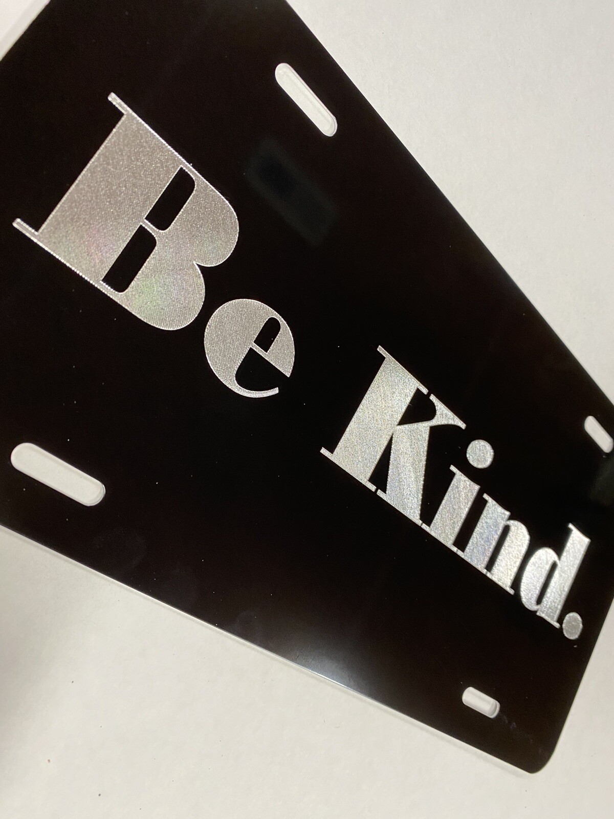 Engraved License Plate Vanity Tag Custom Etched Be Kind Great Gift