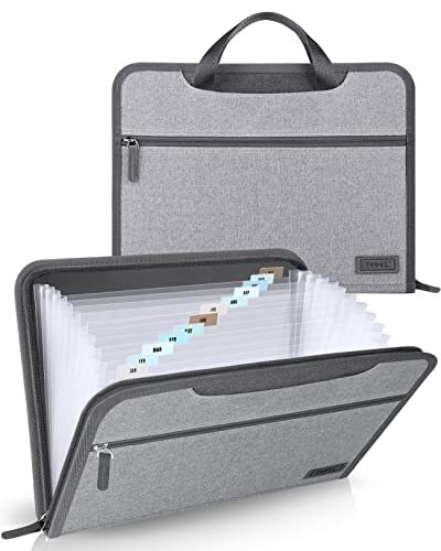 Organizador de archivos en acordeón con asa y carpeta expandible de 13 bolsillos