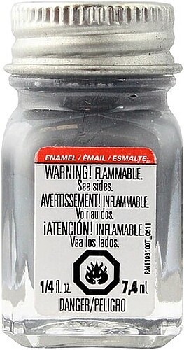 Testors Flat Gray 1/4 oz - Hobby and Model Enamel Paint - #1163tt