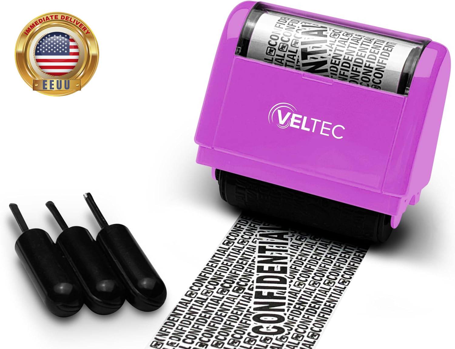 Identity Data Theft Protection Confidential Roller Stamp - anti Theft, Security