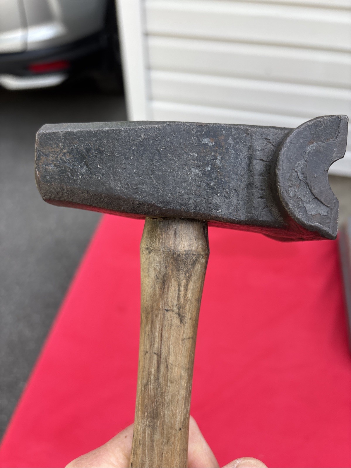HELLER - 5/8" - BLACKSMITH TOP SWAGE HAMMER - ALL ORIGINAL WITH HANDLE -