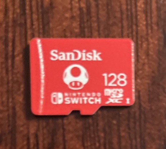 Official Sandisk 128GB MicroSD Memory Card (For Nintendo Switch in Red) Original