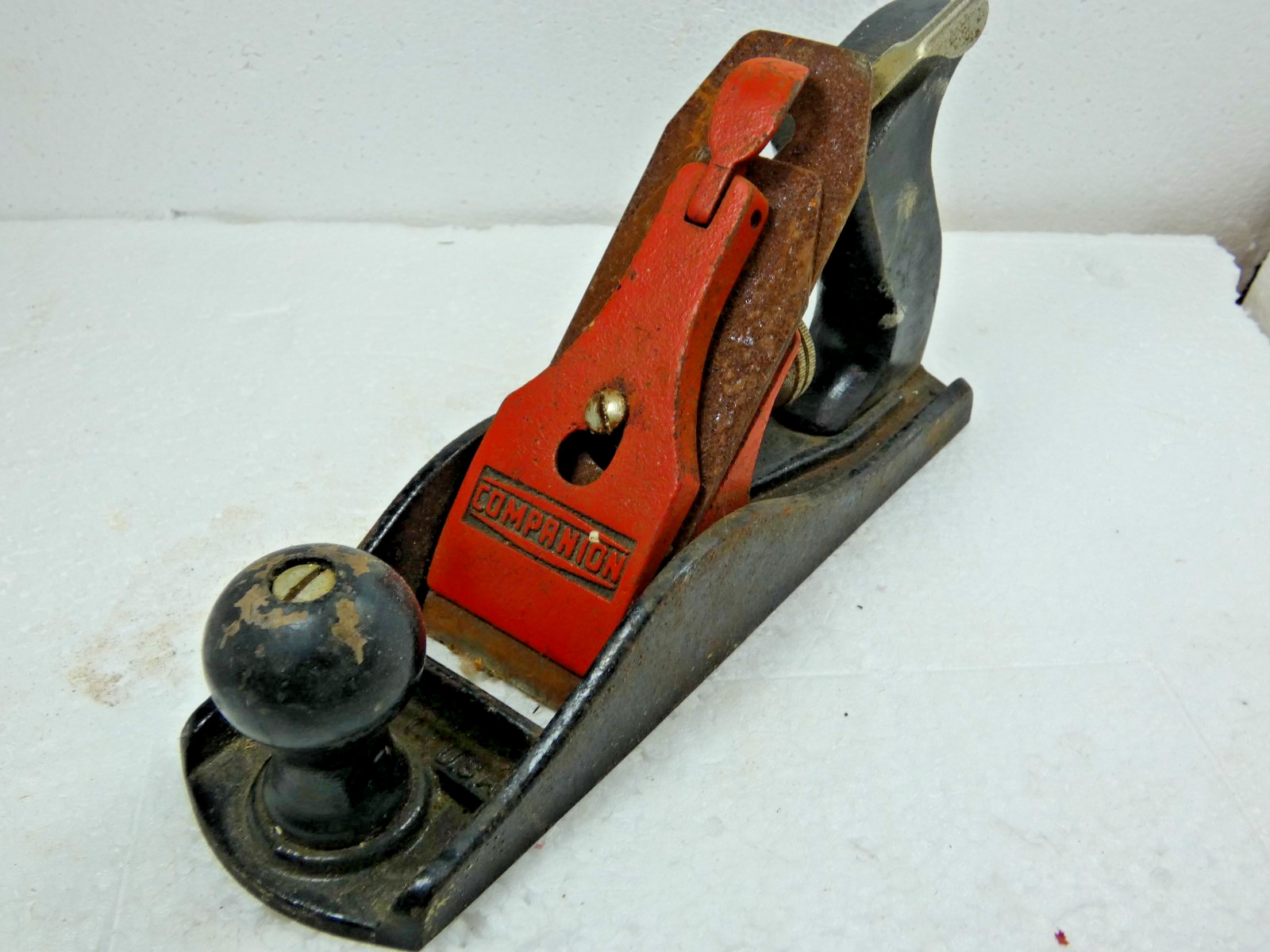 Vintage Companion Wood Plane Made in USA Rusty Blade