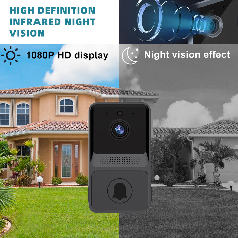 HD Wireless Video Doorbell Smart Phone Door Ring Intercom Security Camera Bell