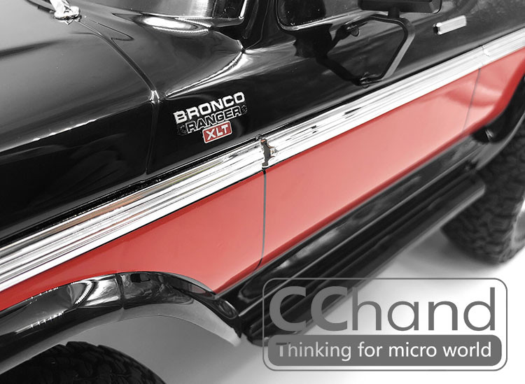 CC HAND METAL SIDE LOGO for TRX-4 BRONCO RANGER