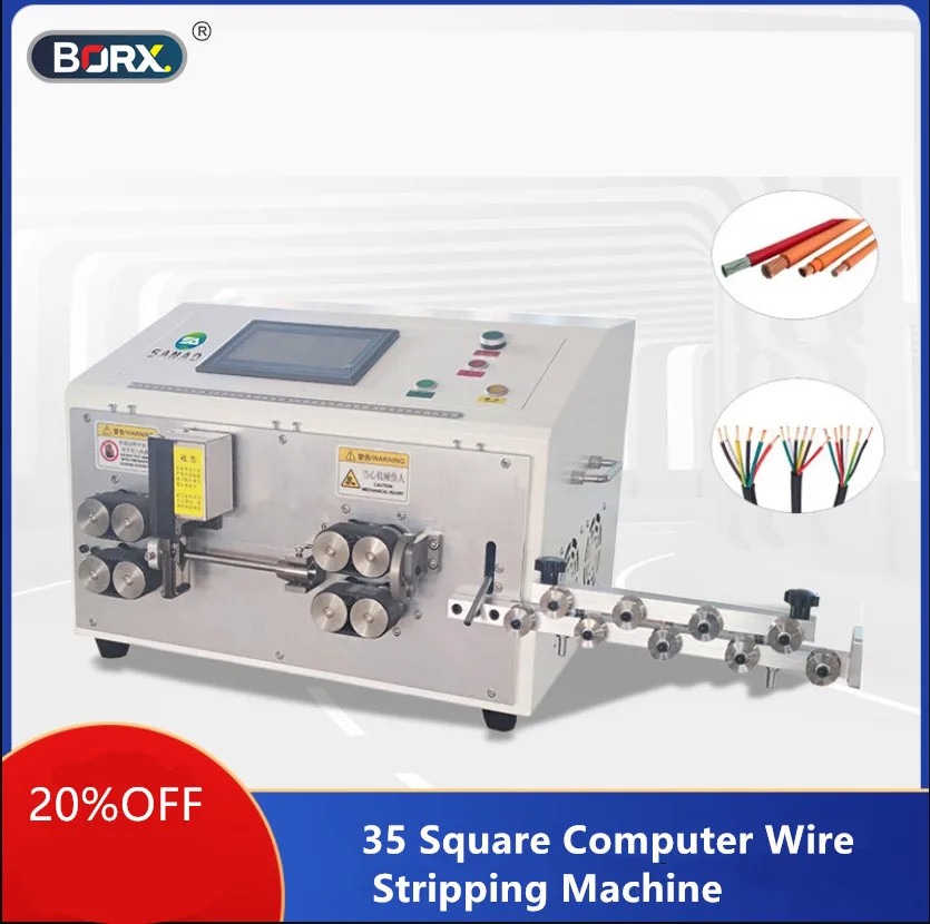BORX 35 Square Computer Wire Stripping Machine ，multi-core Sheathed Wire Cutting