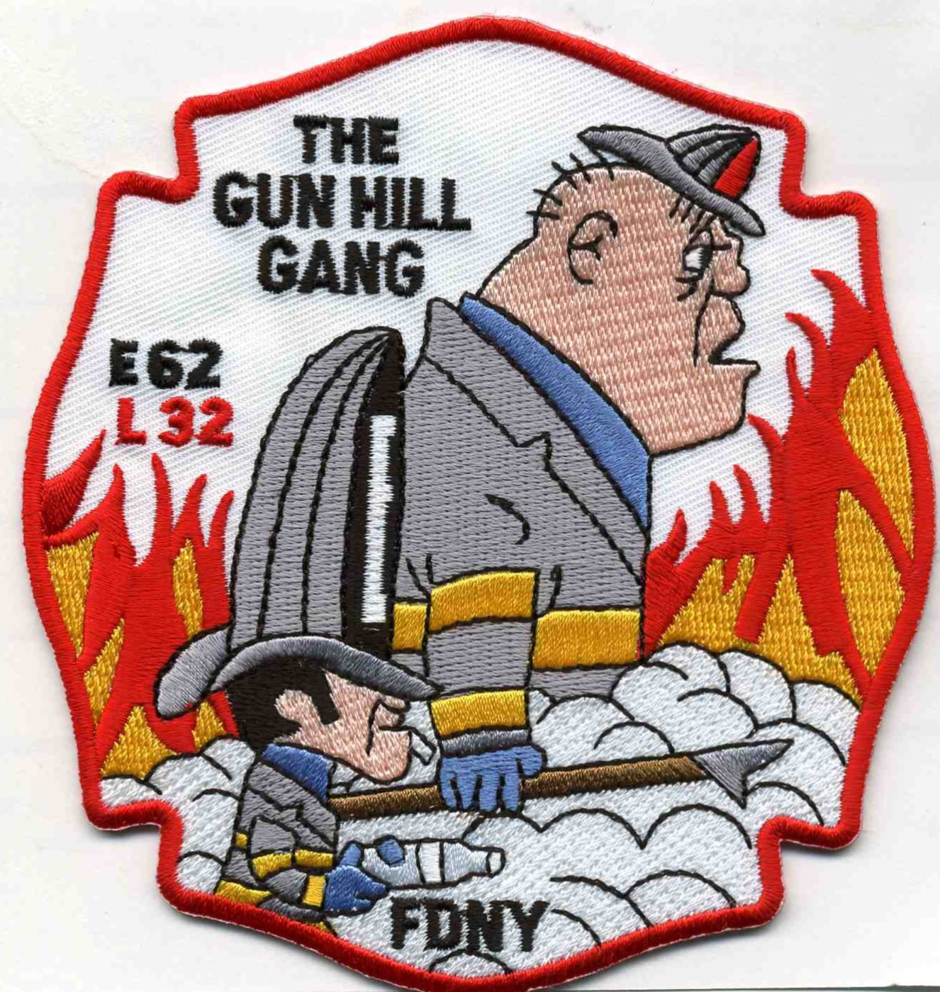 New York City - Engine-62 / Lad-32 "Gun Hill Gang", NY (4.25" x 4.5") fire patch