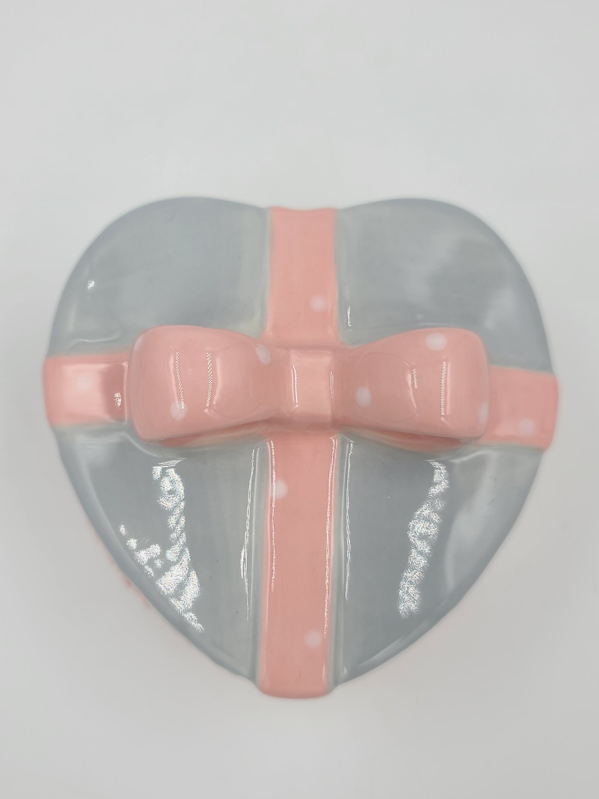 Ceramic Heart Shaped Trinket Box