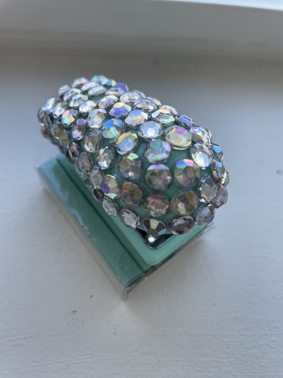 Mint Green Bling Rhinestone Stapler bling mini stapler