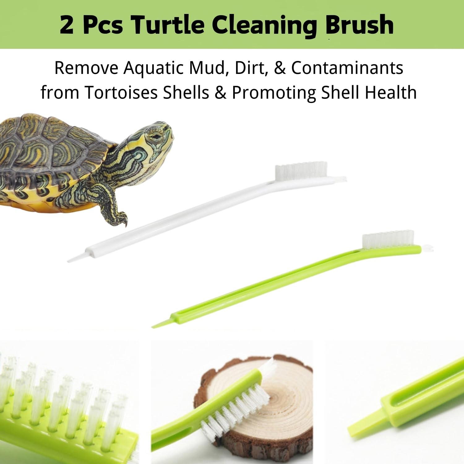 4 Pack Turtle Brush - Turtle Shell Cleaning Brush with Suction Cup for Tank R...
