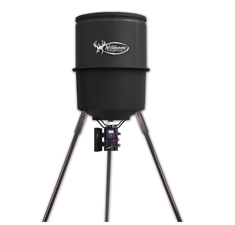 225 lb Game Feeder with Digital Timer, Durable Tripod Corn/Pellet Hunting Feeder