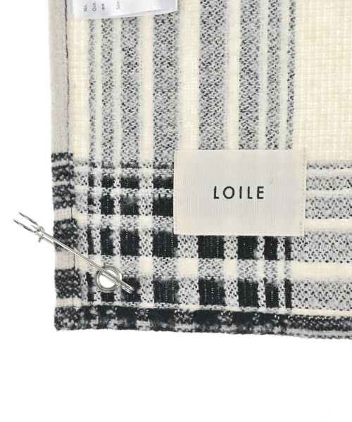 LOILE Scarves WhitexBlack(Check Pattern) F 2200666912718