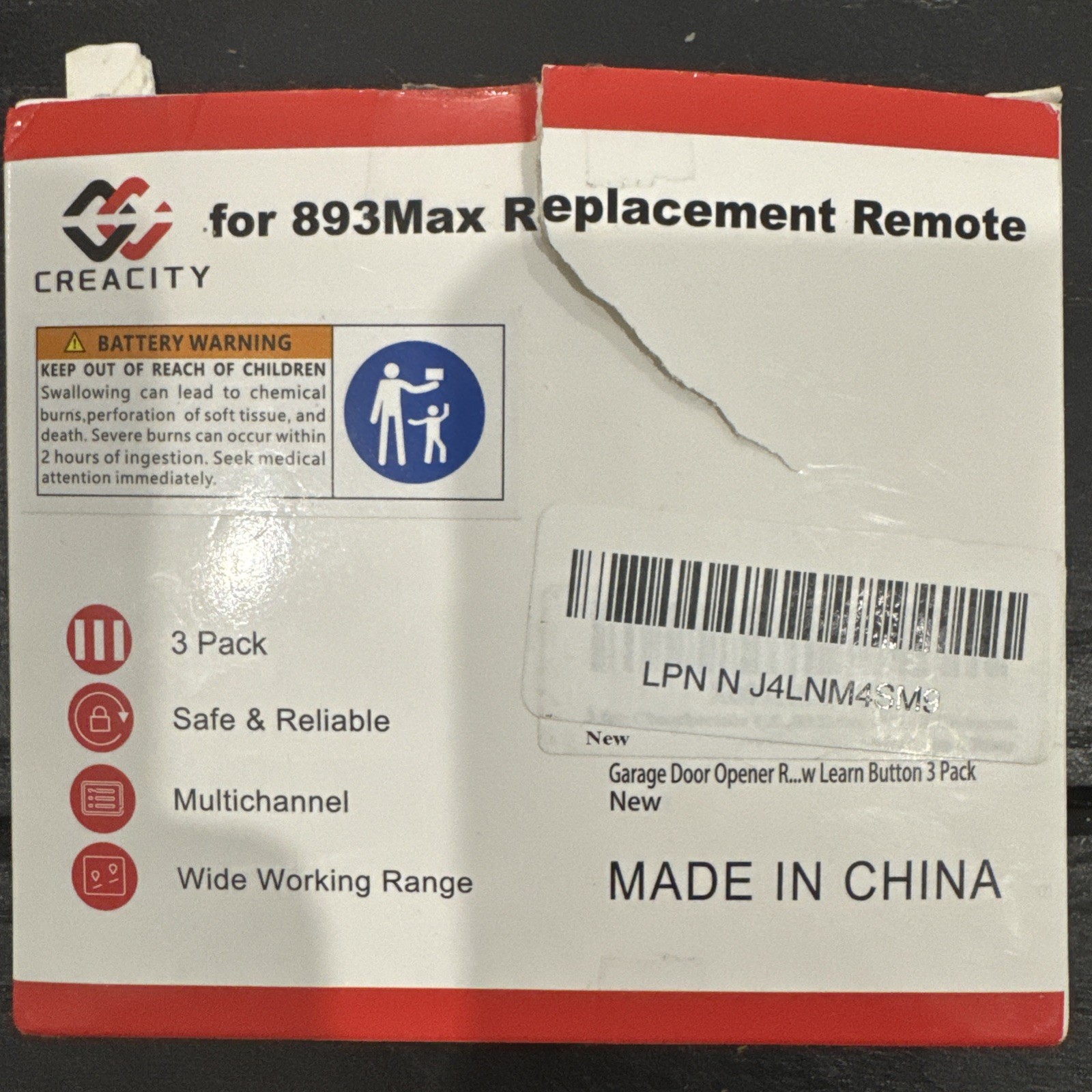 CREACITY For 893Max Replacement Remote (3 Remotes)