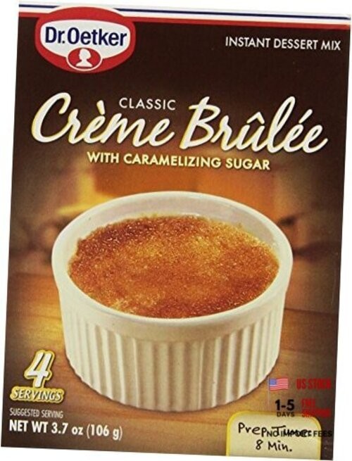 Dr. Oetker Creme Brulee Mix - 4 Servings - 3.7oz (Pack of 3)