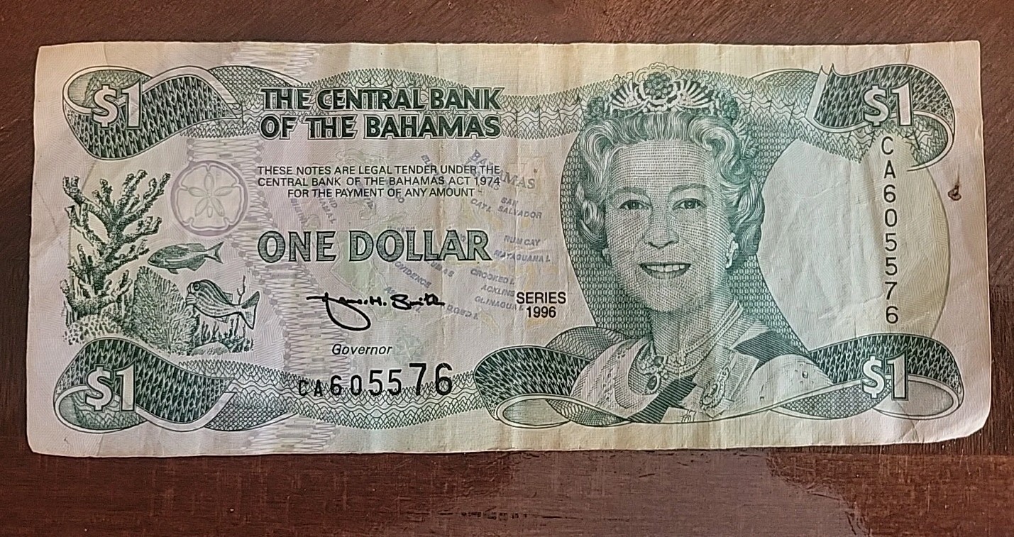 Banknote Bahamas 1 Dollar 1996 P57a