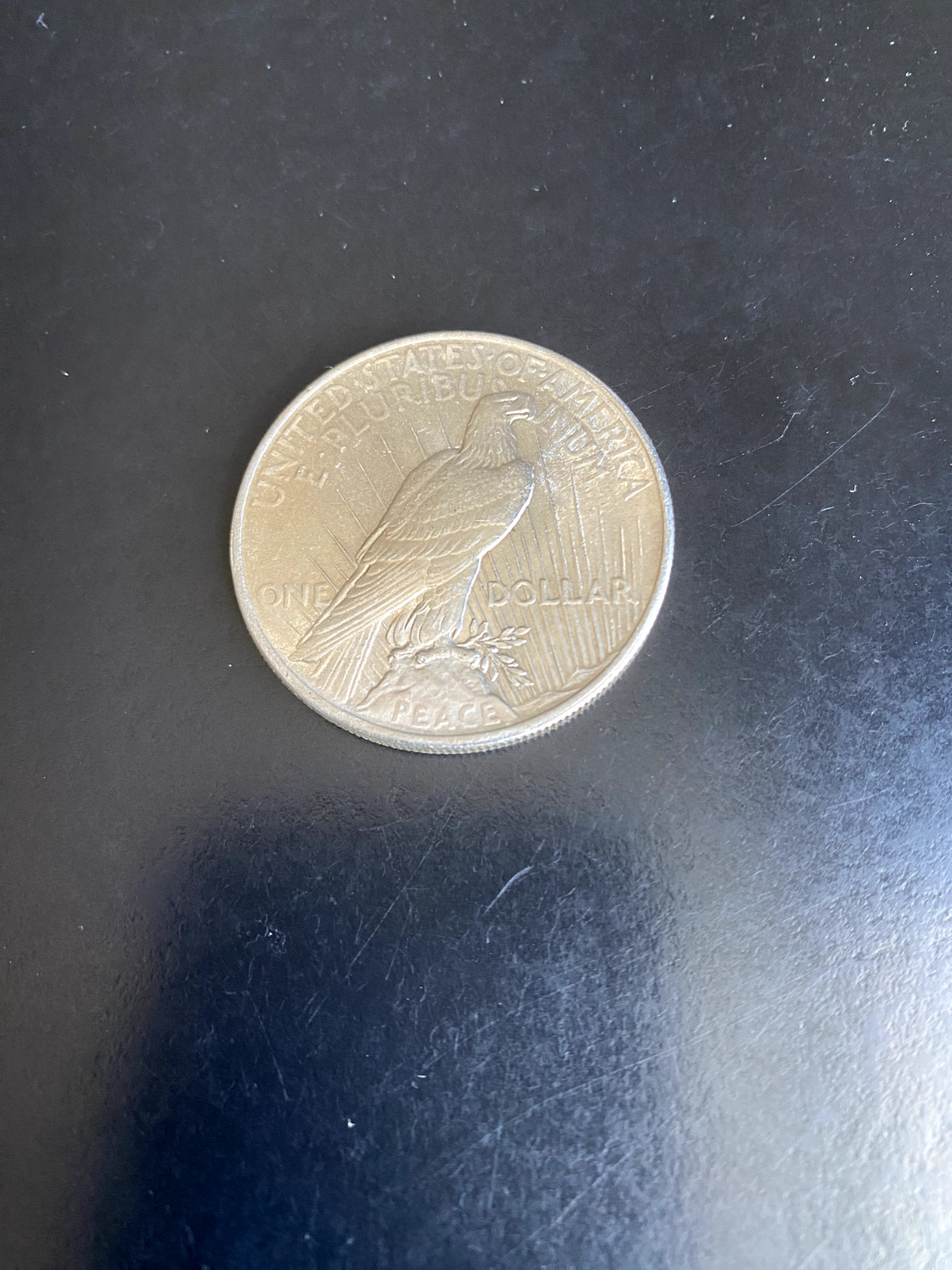 1924 SILVER PEACE DOLLAR, PHILADELPHIA MINT. NICE HIGHER GRADED. #1