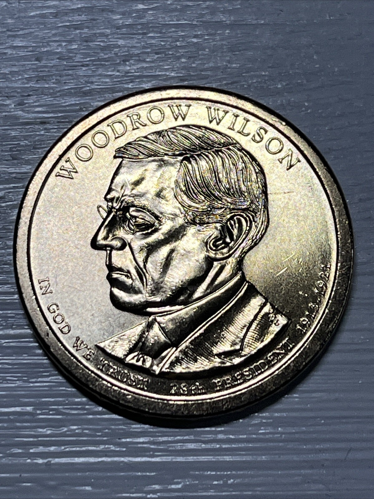 2013 P- WOODROW WILSON Presidential Golden Dollar Coin