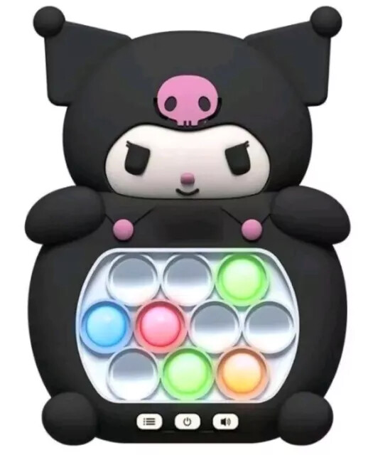 Kuromi Pop Push it Game Controller Sensory Fidget Toy Battery Whack Mole Girls