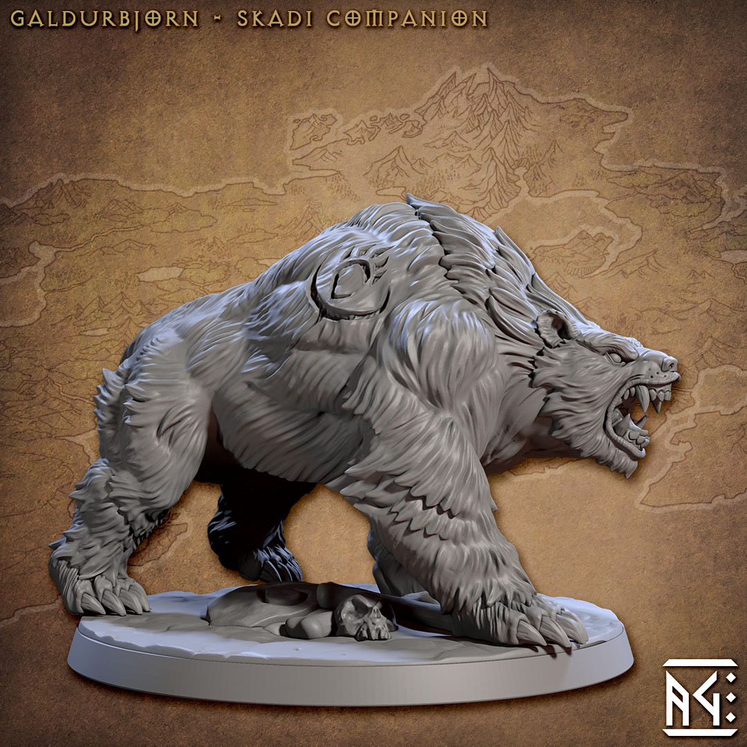 Norse Bear Companion / Pet - Artisan Guild Fantasy Dungeons and Dragons