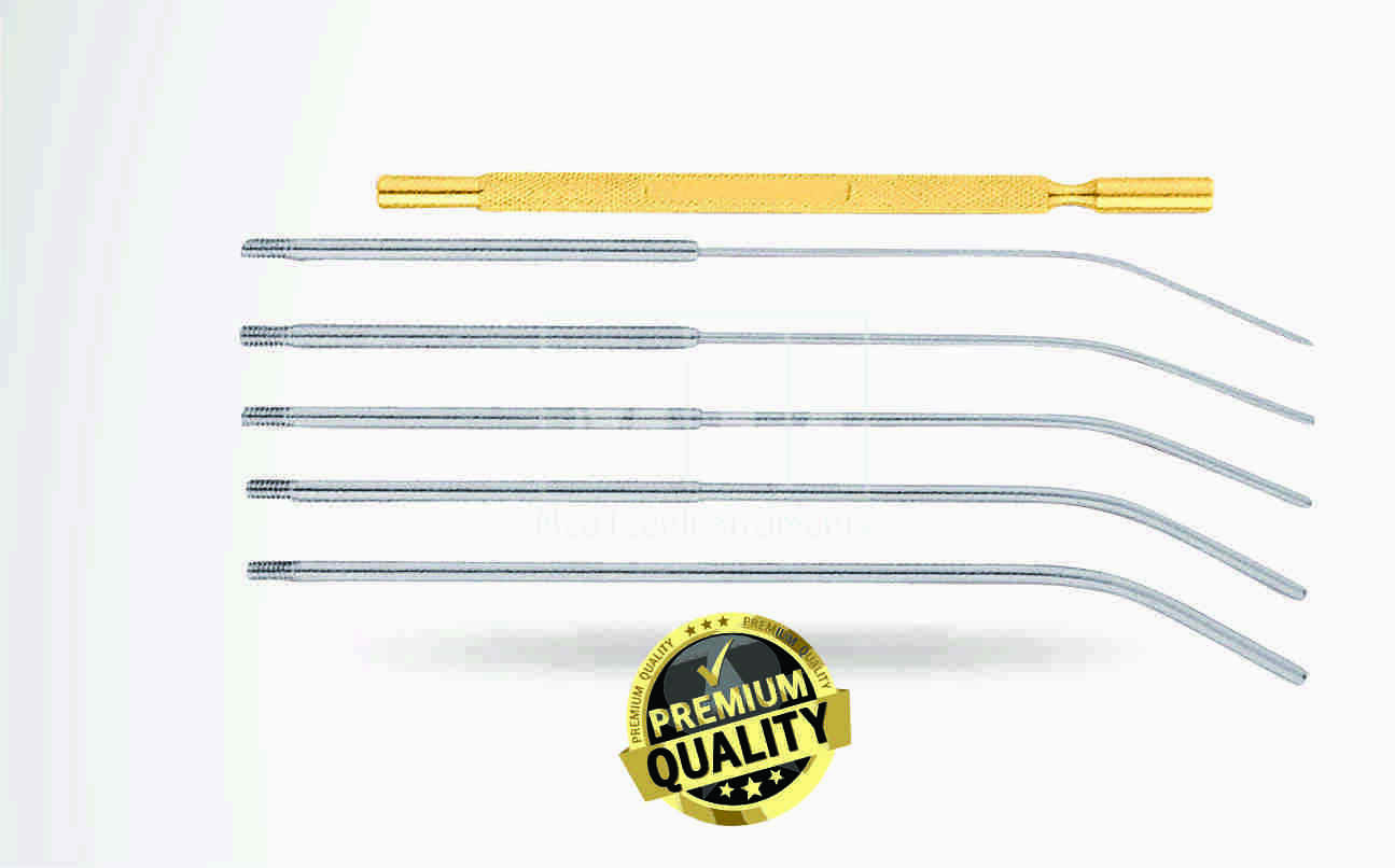 Mini Cervical Dilator Set (Set of 5 Pieces with Gold Handle) with Case