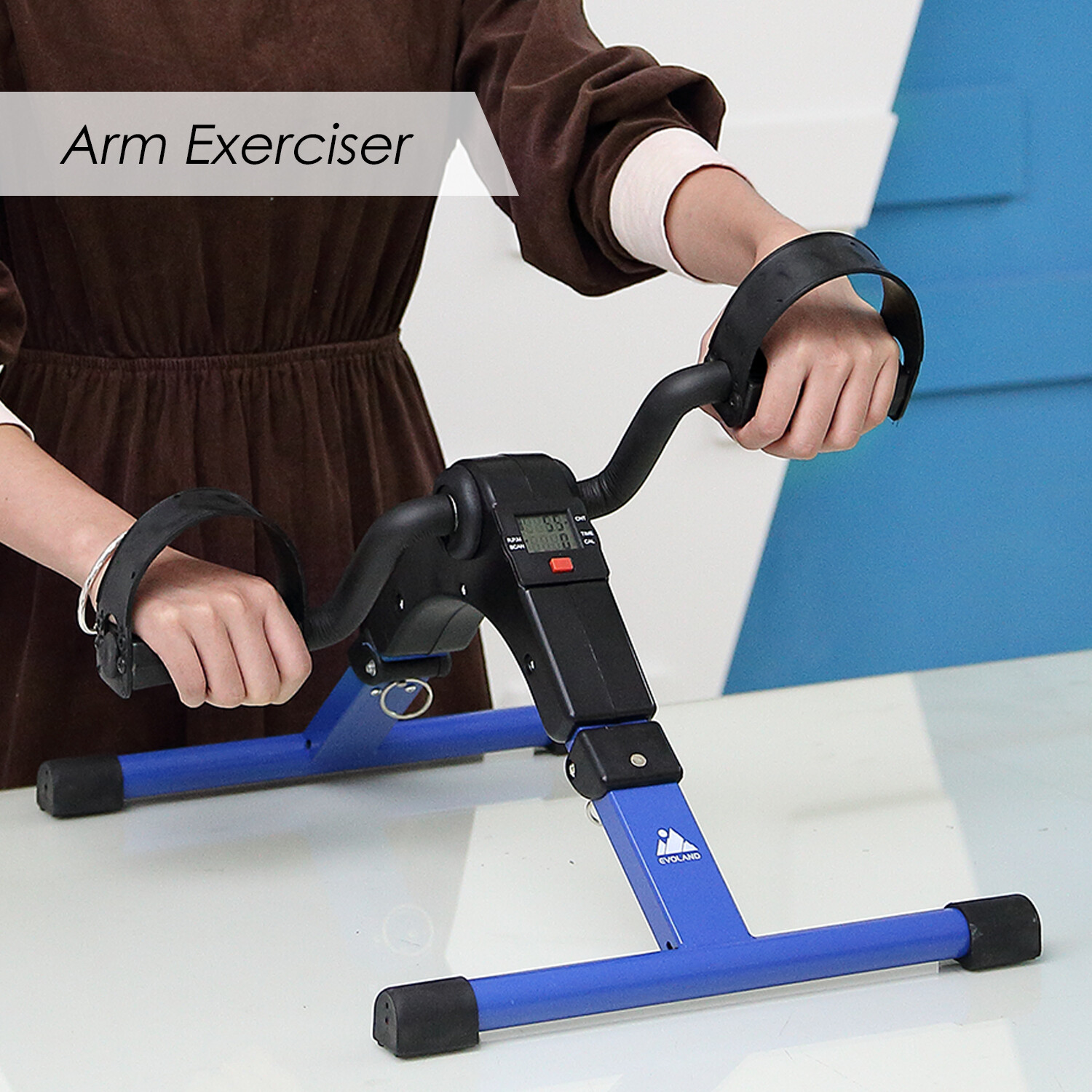Portable Pedal Exerciser Under Desk Exercise Machine Arm Leg Exercise Peddler US