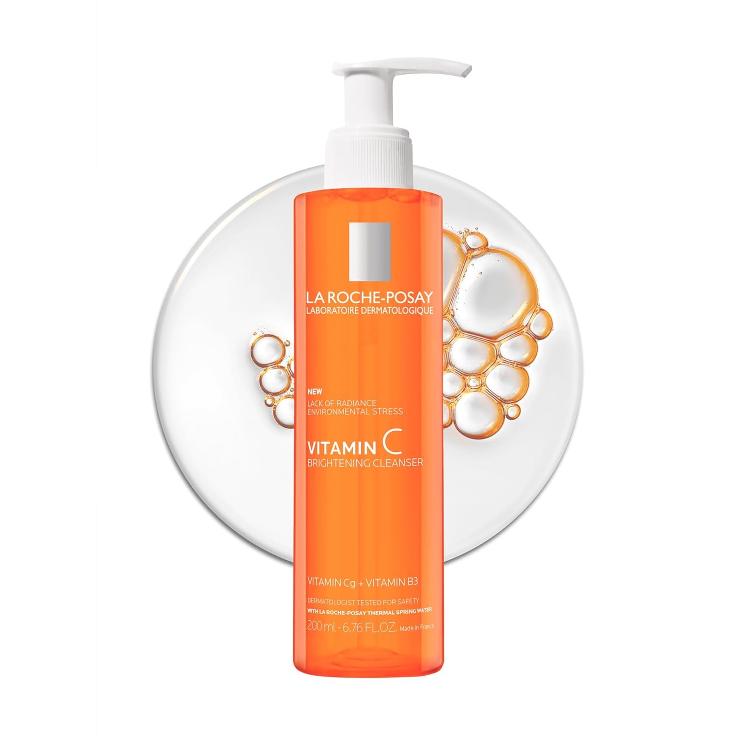 La Roche-Posay Vitamin C Brightening Face Wash, Gentle Foaming Facial Cleanser w