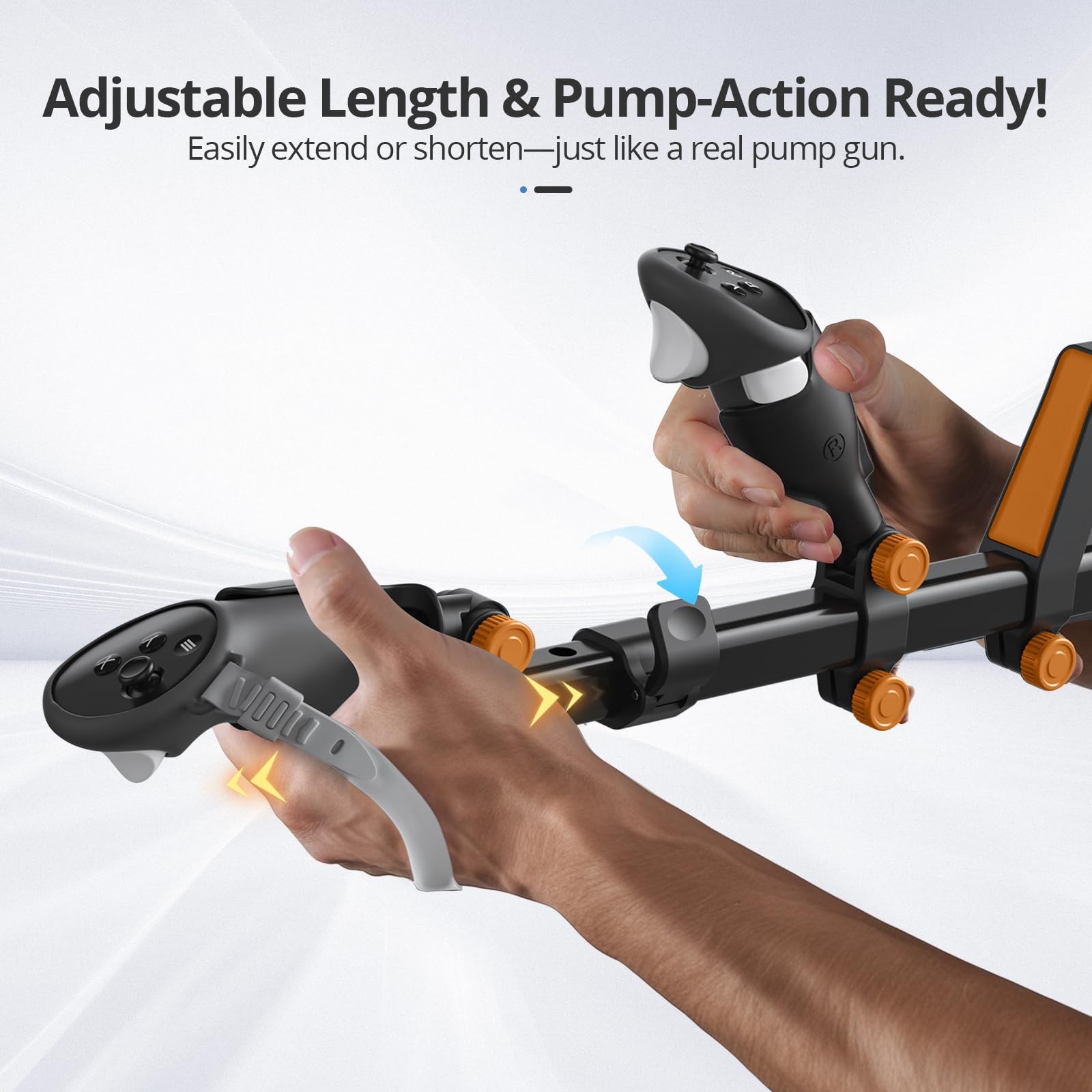 VR Gun Stock for Meta Quest 3 & 2 | Adjustable Quick-Swap Mount FPS Accessory