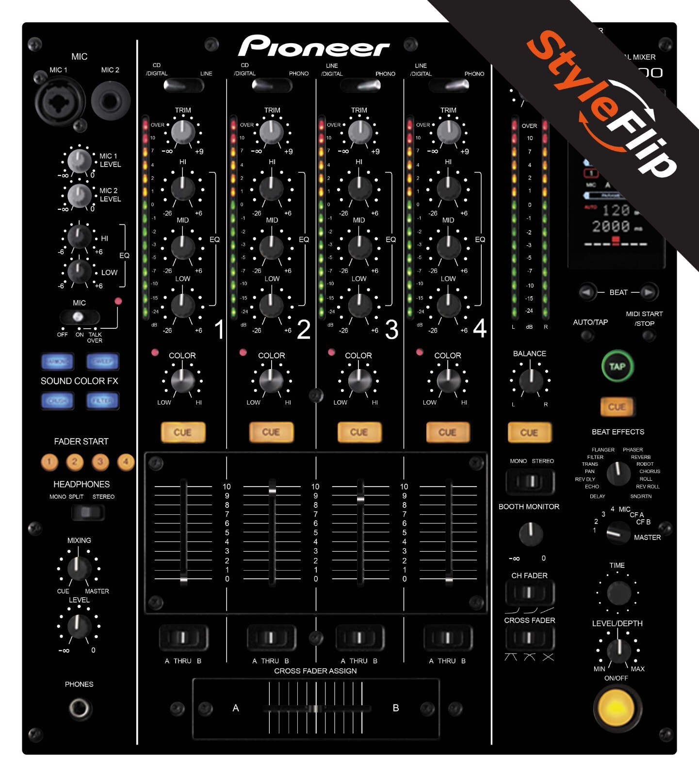 Pioneer DJM-800 | Black | Protective Decal | StyleFlip Skins