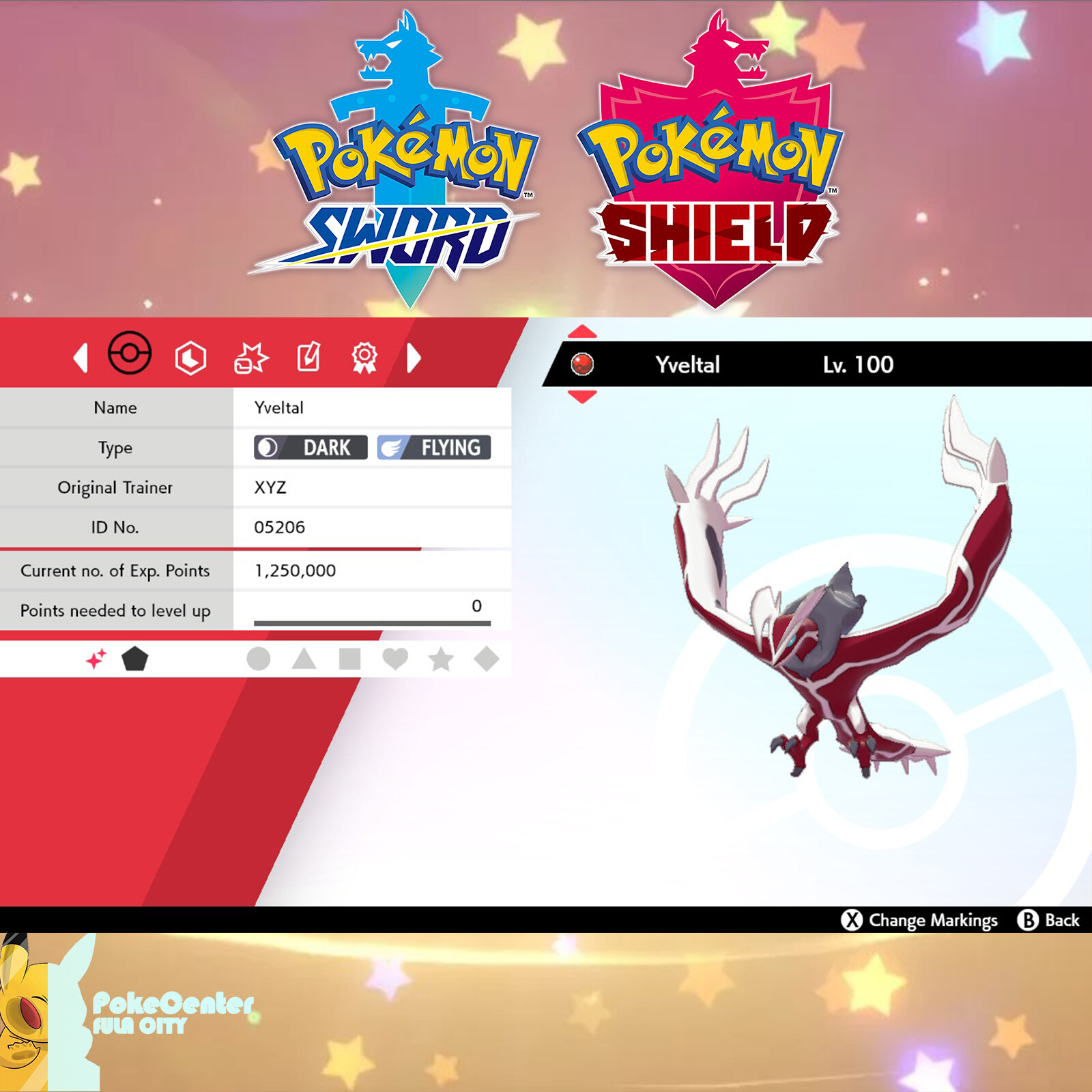 ✨Shiny Yveltal 🔷Event American Descartes 🔷 Pokemon Sword & Shield 🔷 UNTOUCHED