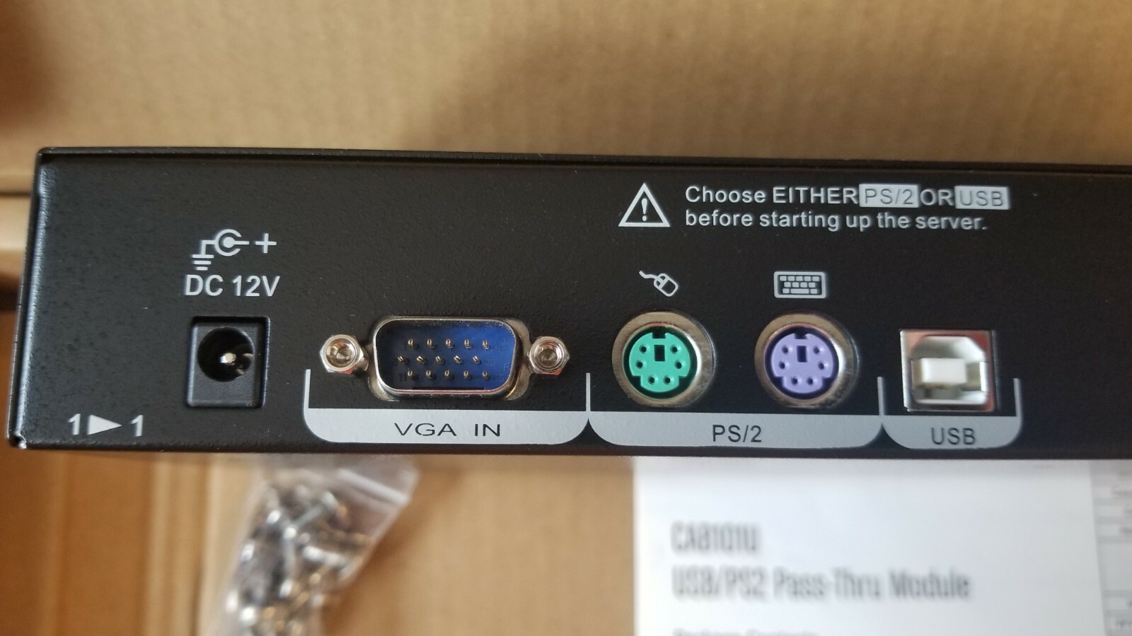 StarTech CAB101U rackmount USB/PS2 Pass-Thru for 1UCABCONS Series
