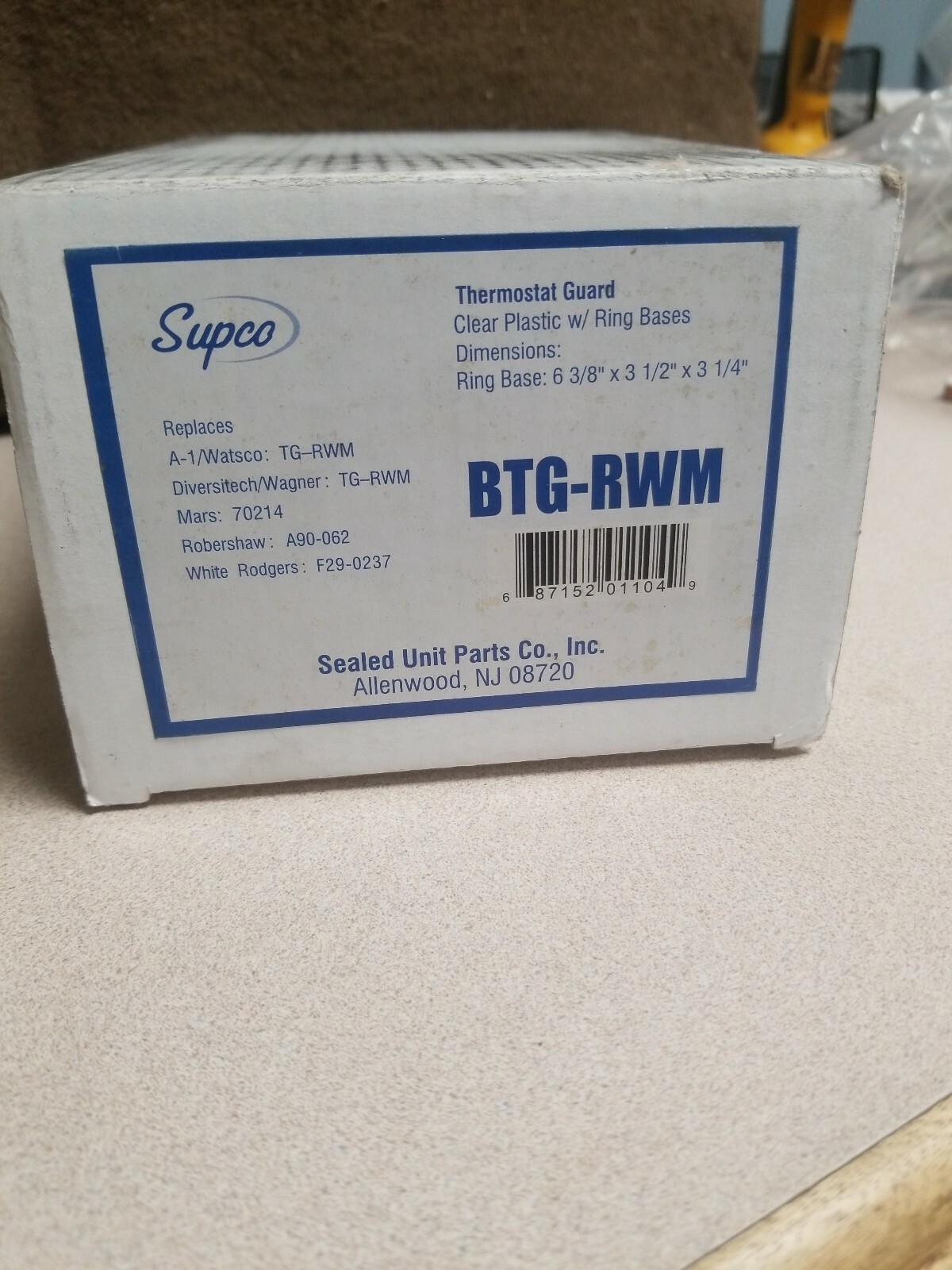 SUPCO THERMOSTAT GUARD, 6-3/8" × 3-1/2" × 3-1/4" BTG-RWM