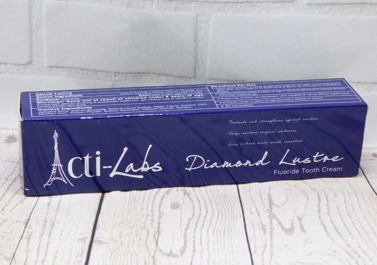ACTI-LABS Diamond Luster Fluoride Tooth Cream Toothpaste EXP 4/20 Urban Retreat