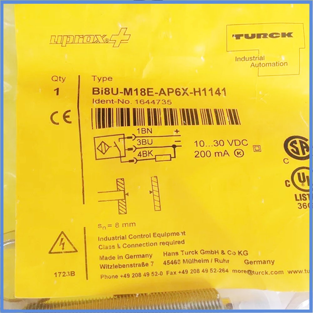 New In Box inductive sensor BI8U-M18E-AP6X-H1141 Expedited Shipping TURCK